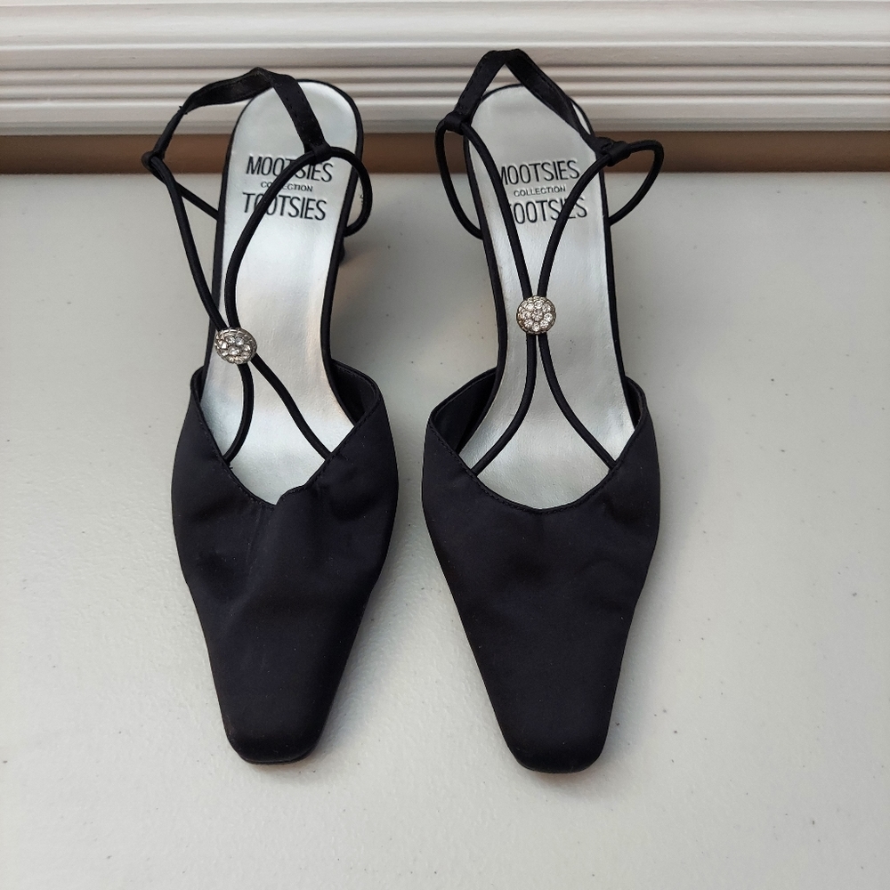 Black MOOTSIE TOOTSIES DRESS SHOE with rhinestones - Picture 2 of 6